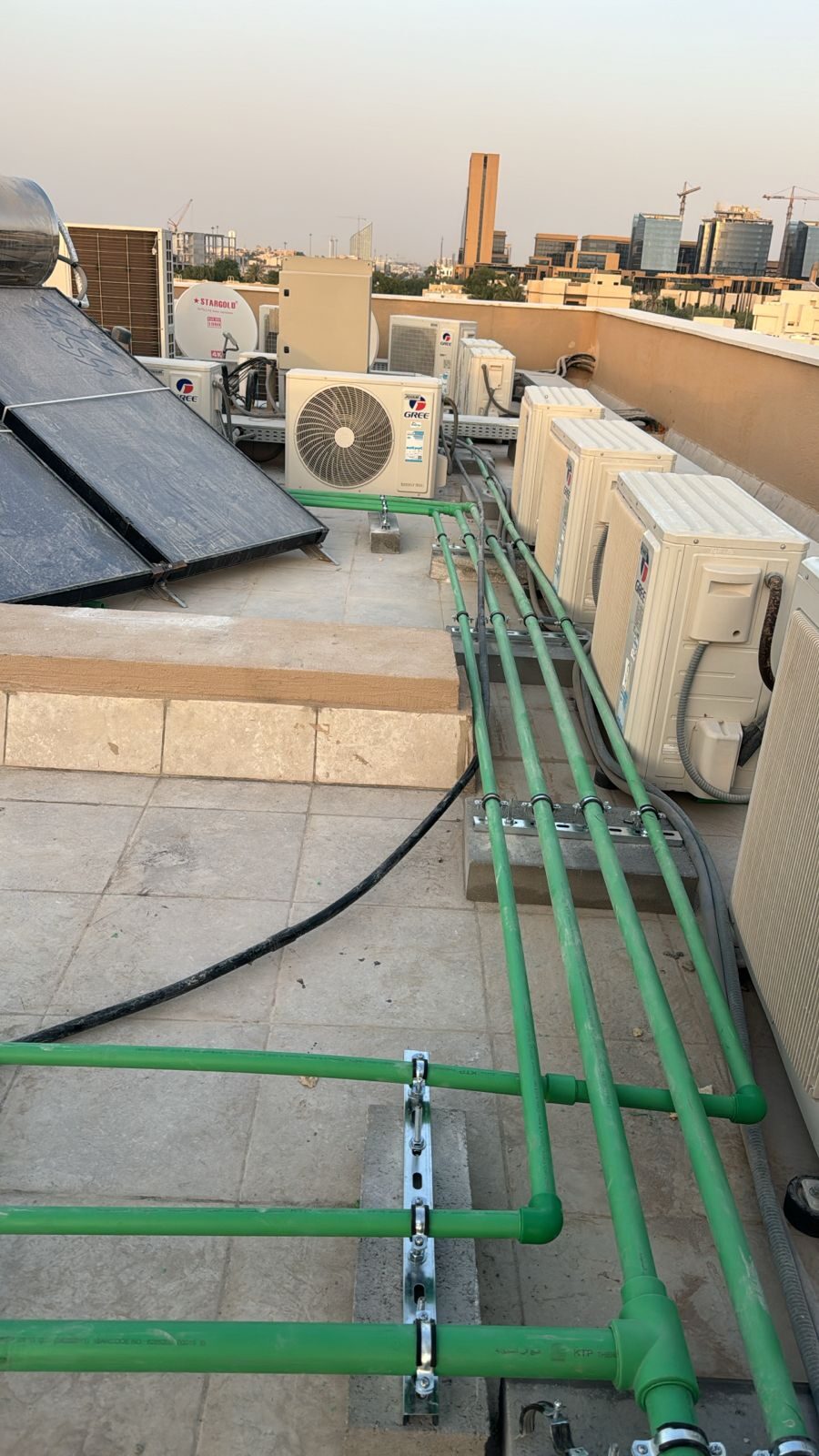 Plumbing pipe installation works